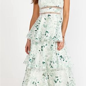 New York and company Floral Print Tiered Skirt Dress